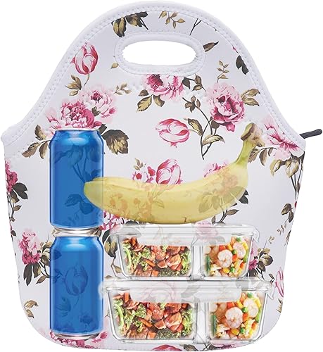 Miniatura 4 de Bolsa de almuerzo de neopreno aislada para mujeres, hombres, adultos, niños, adolescentes, adolescentes, niñas y niños pequeños