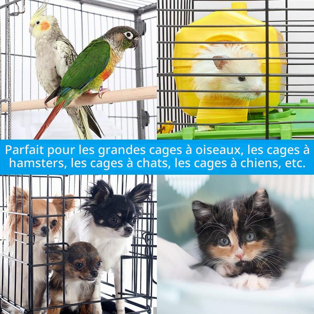Housse pour Cage et Oiseaux avec Fenêtre en Maille et Poche de Rangement Légère