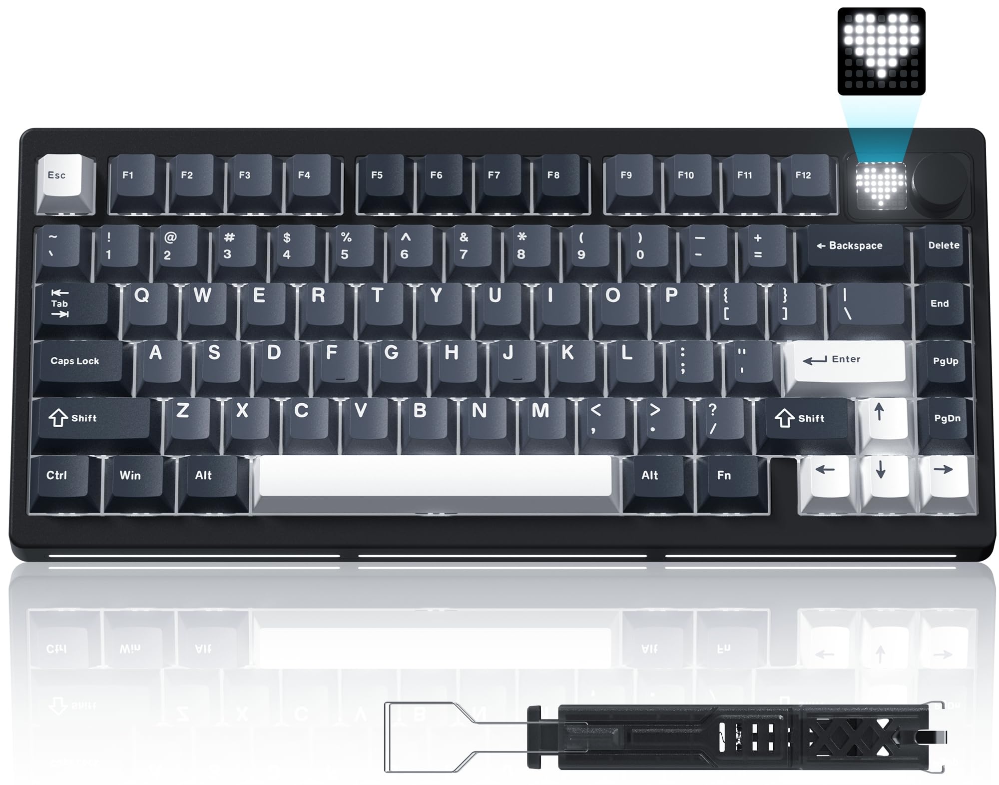 Amazon | ゲーミングキーボード Womier MT75 キーボード 無線 75
