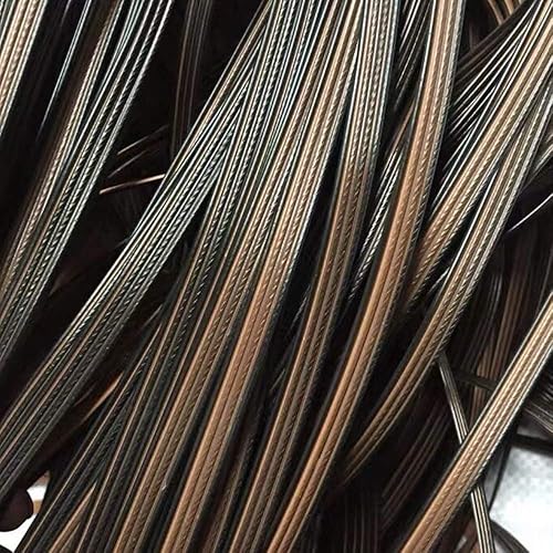 Miniatura 2 de CTK Materiales de reparación de ratán sintético plano marrón, herramientas de reparación de mimbre de ratán de plástico, reparación de muebles de