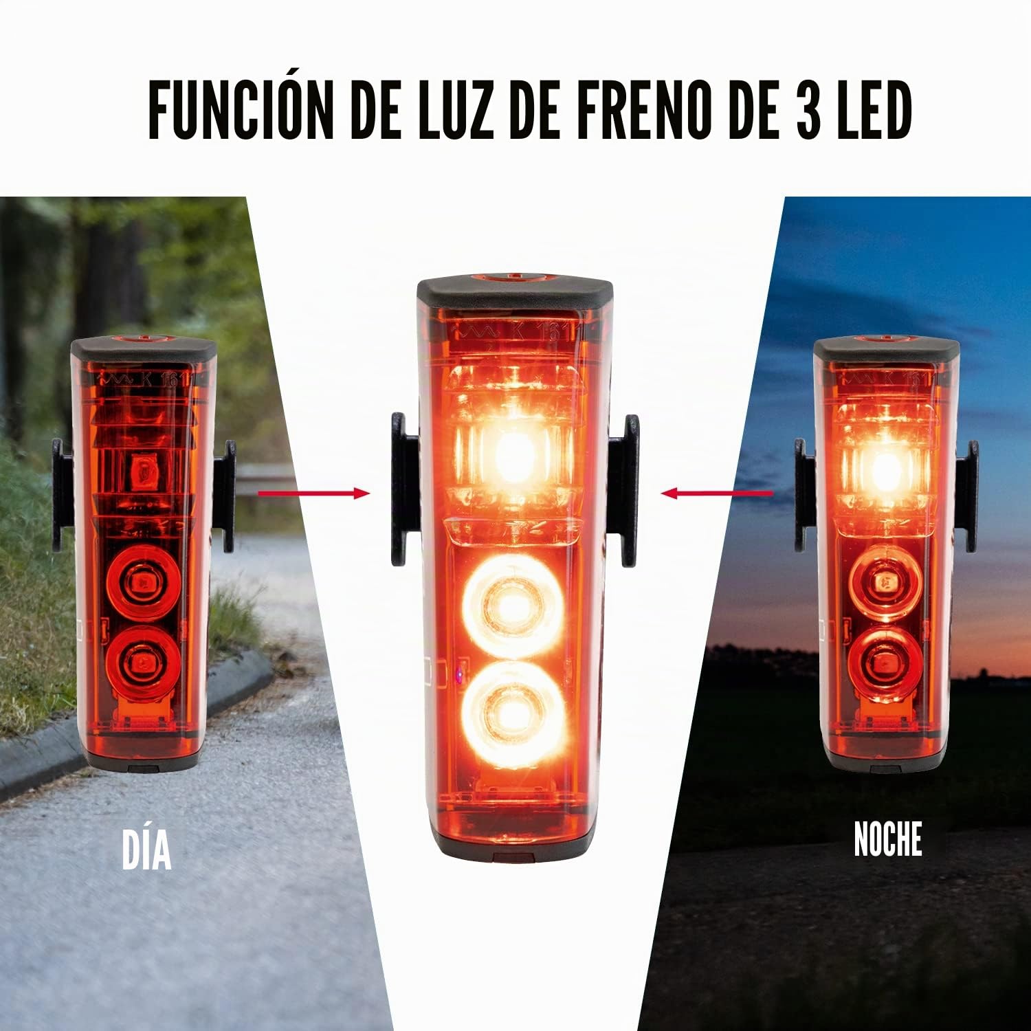 SIGMA Aura 100/Blaze Link kit de luces para bicicleta (soporte de silicona) | Innovadora función de acoplamiento Luz LED delantera para bicicleta de 100 lux | Luz trasera con función de luz de freno