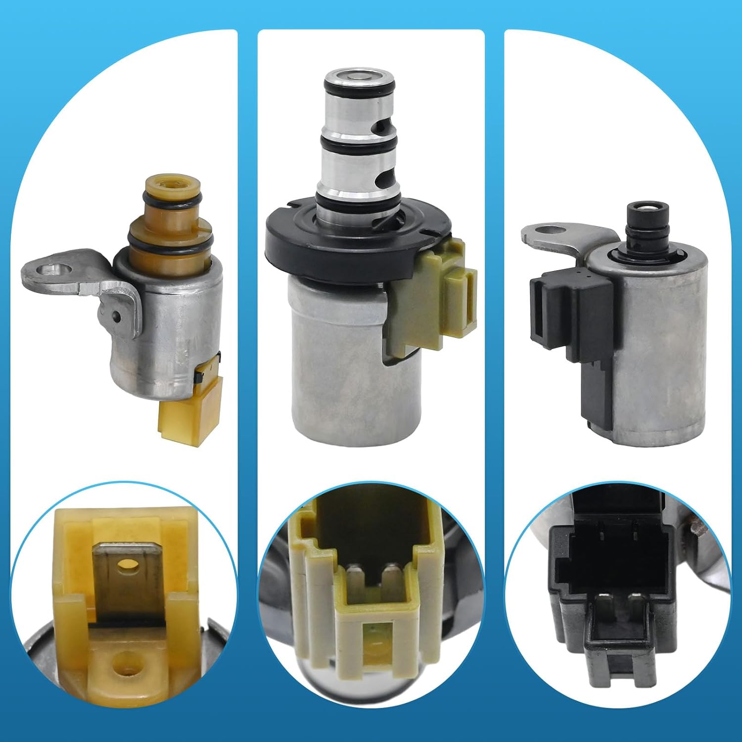 6Pcs Transmission Shift Solenoid Kit EPC PWM 4F27E Replacement for Ford Fiesta Focus Replace# 48420K-R FN4A-EL Replacement for Mazda 2 3 5 6 CX-7 MPV