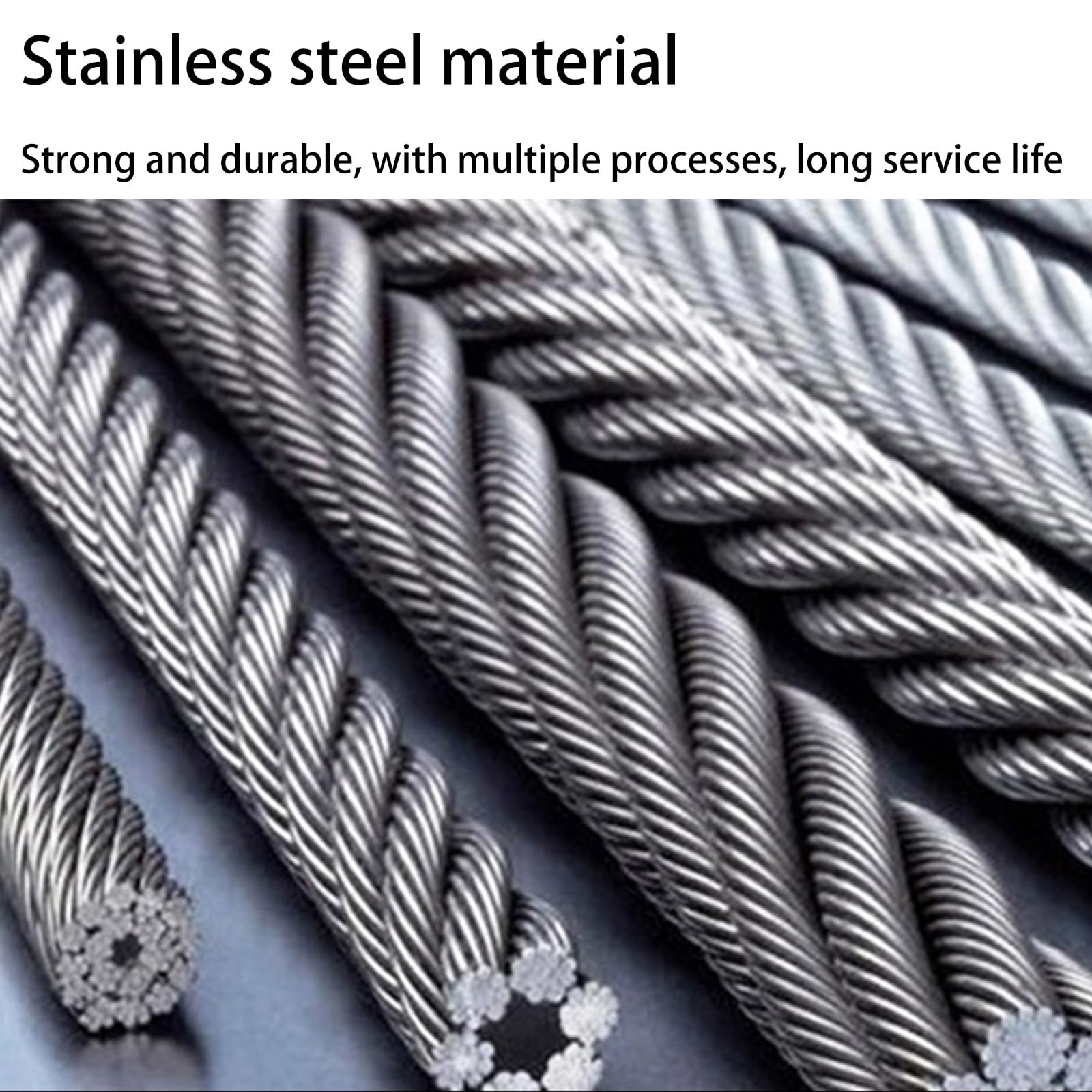 304 Malla de Cuerda de Acero Inoxidable,Valla Metálica para Terrazas,Red de Seguridad para Balcones,Flexible Cable de Malla de Acero Inoxidable,vallas metalicas，malla metalica，malla ganadera(Wire diam
