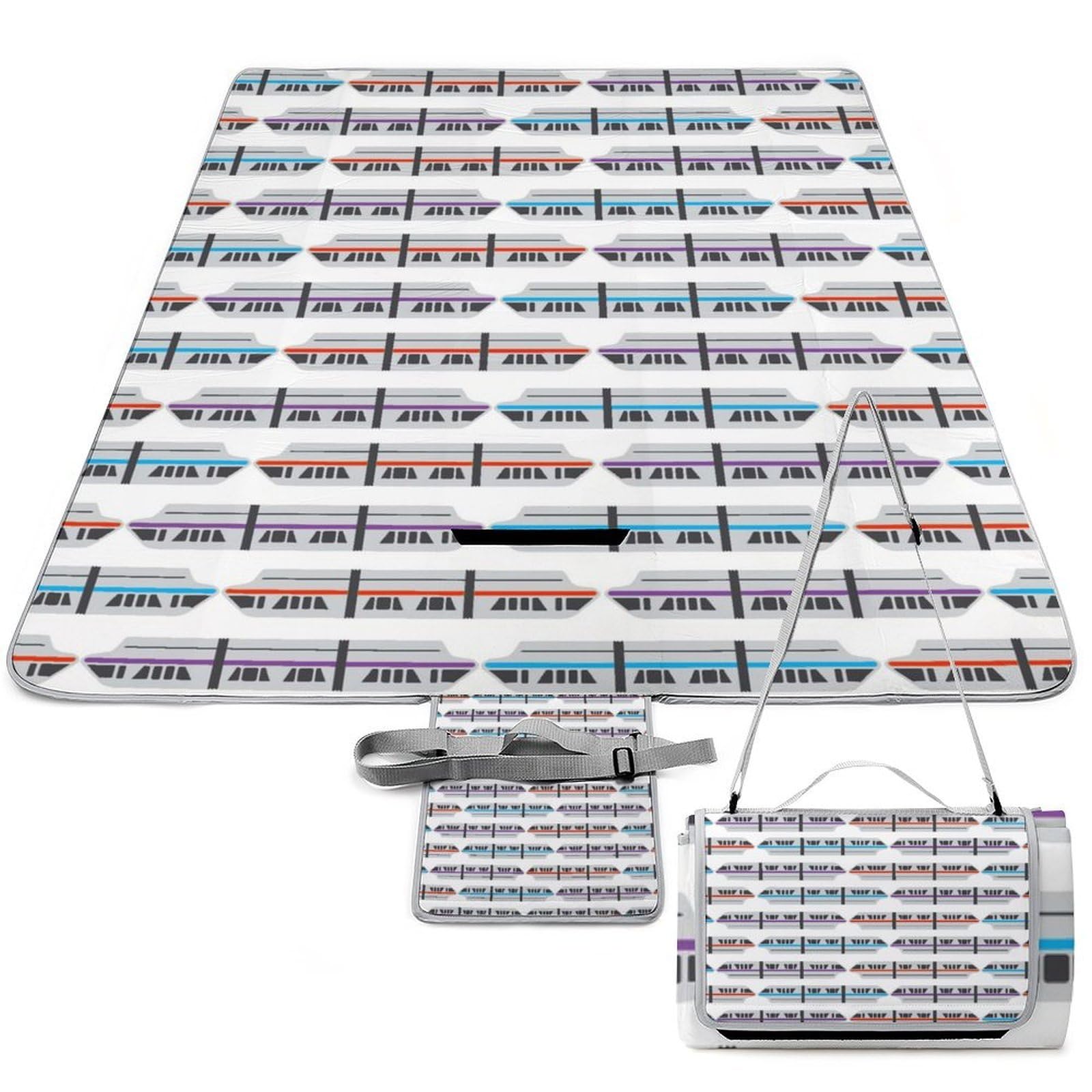 Tapis de pique-nique portable contre humidité sol couverture train pliable 148x148