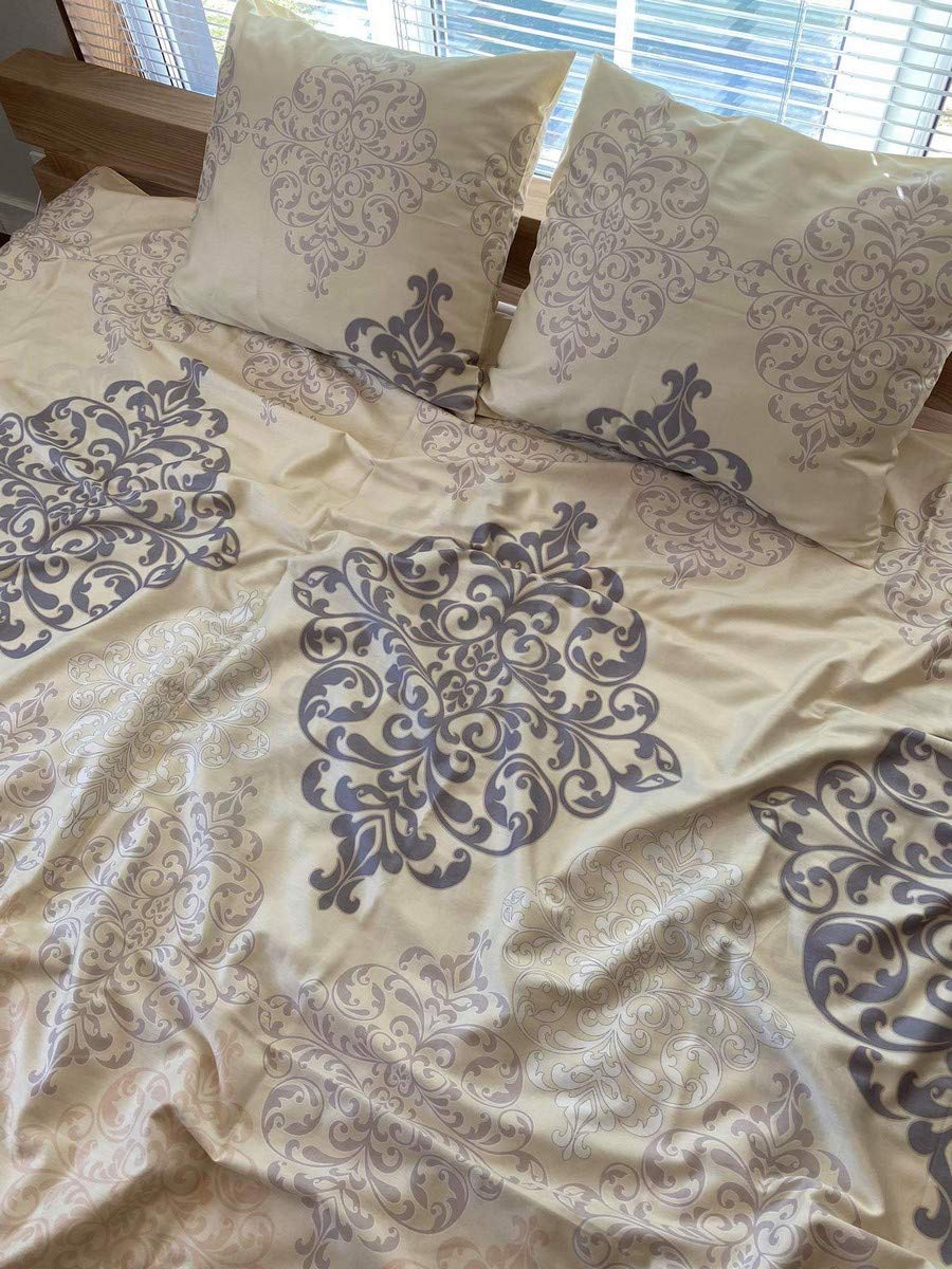 MIEGO MANIJA Duvet cover set with pillow case(s), Bedding sets, Duvet covers, Cotton-Satin fabric, Double,Single, Queen, King size (Double (180x220), Pillow case 2 x (52x76cm))