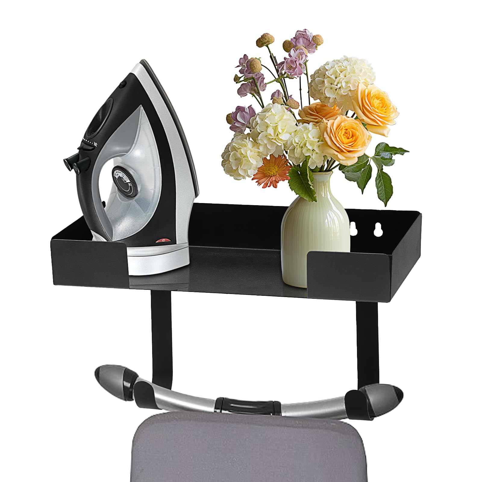 Ironing Board Holder Wall Mount,Ironing Board Hanger Wall Mount,Hanging Iron and Ironing Board Holder,Ironing Board Storage Over The Door Ironing Board Hanger for Laundry Rooms