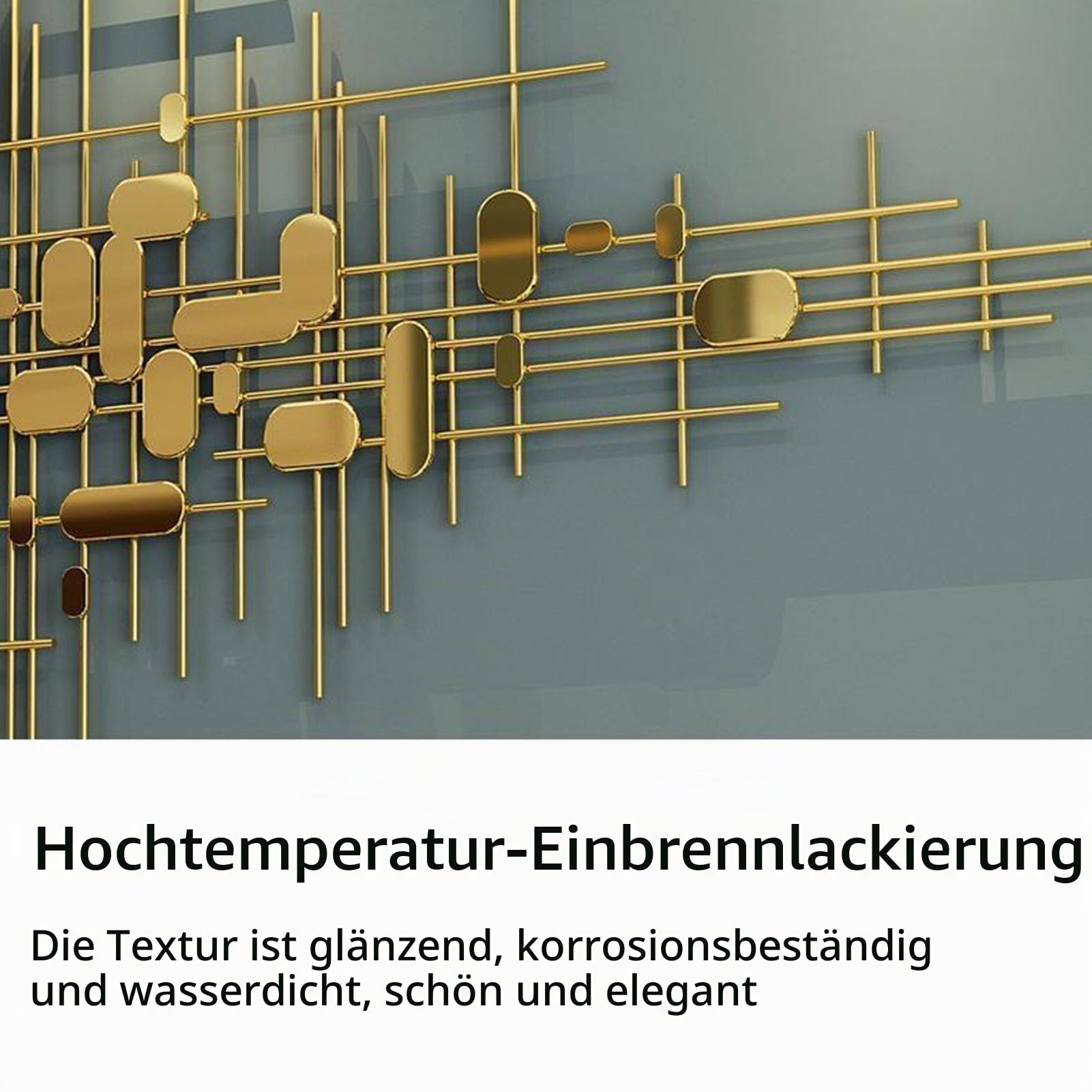 Gold Wanddekoration Für Wohnzimmer, Moderne Luxus Wandkunst 3D Metall Hängende Wand Skulptur, Hintergrundwand Ornament Für Schlafzimmer, Esszimmer, Attraktives Geschenk