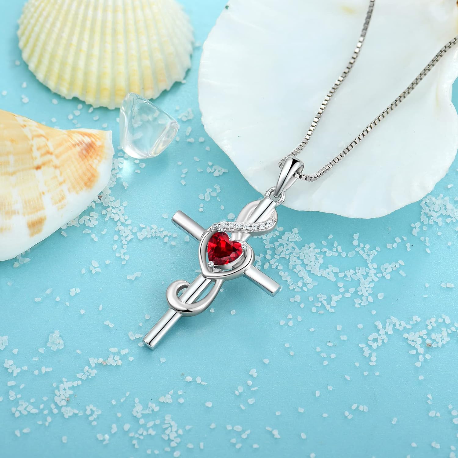 STARCHENIE Women's Note Cross Necklace Sterling Silver Crucifix Pendant Treble Clef Jewelry for Music Lover - Image 4