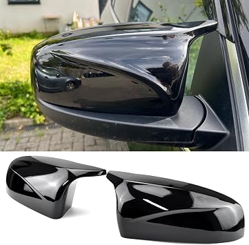 Side Mirror Caps for B-MW X5 E70 and X6 E71 E72, Glossy Black