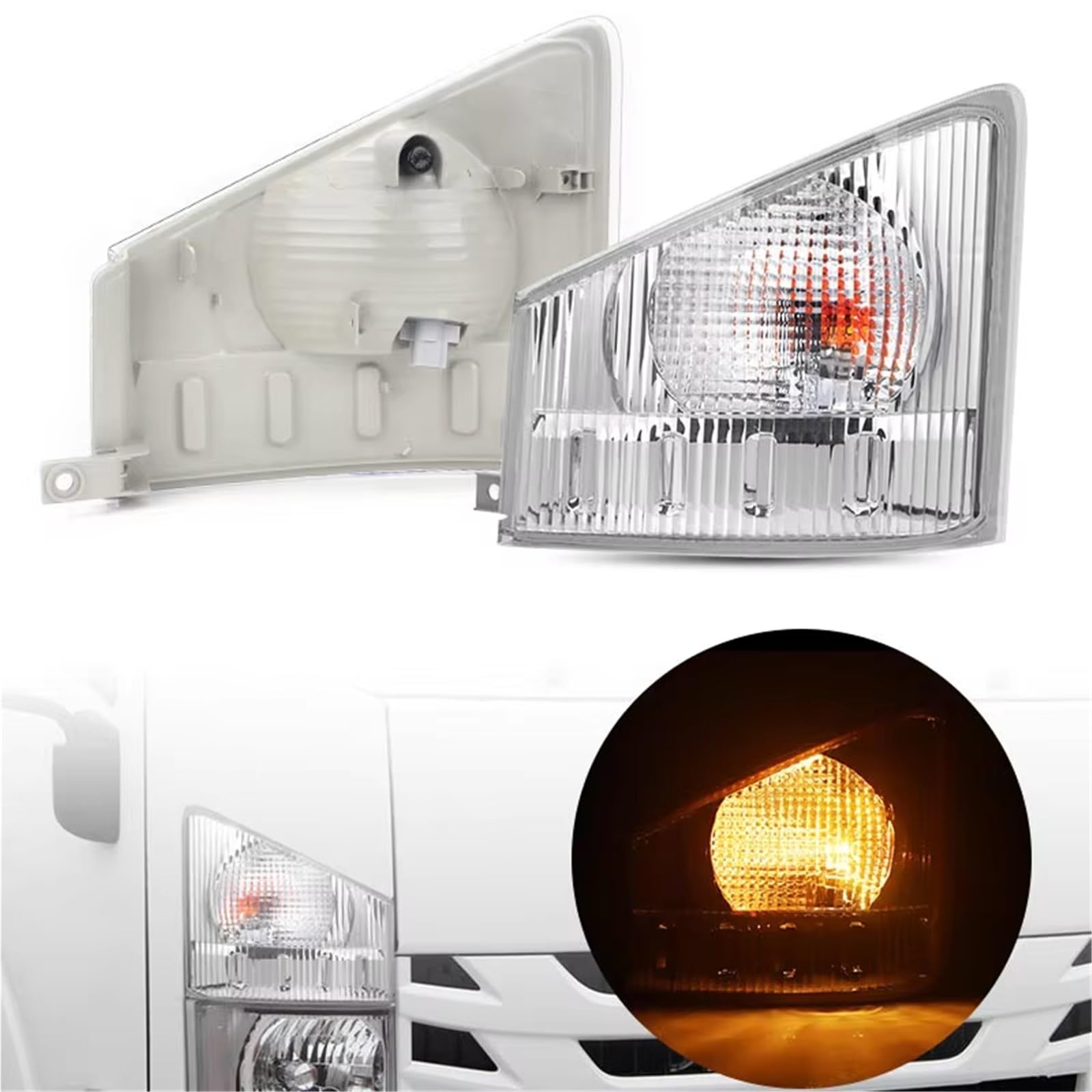 Genérico intermitente automóvil Para Isuzu NPR NQR 700P ELF Truck 2008-2020 Luz Esquina Coche Señal Giro Delantera Lámpara Indicadora Parachoques