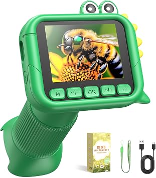 1000X Digital Microscope for Kids 2.4" HD Screen 4K Image