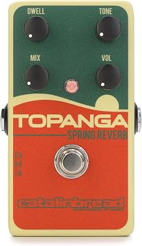 Catalinbread Topanga Spring Reverb Pedal - Authentic Vintage Spring Reverb Sound with Dwell, Tone, Mix, and Volume Controls - Perfect for Guitarists and Musicians | Authentic 6g15-Style Spring Reverb, Discrete Preamp, 9-18v DC, Trails and True-Bypass