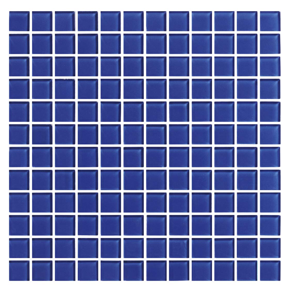 Mosaico de Cristal Templado enmallado de 32x32cm. Azul. No es Gresite