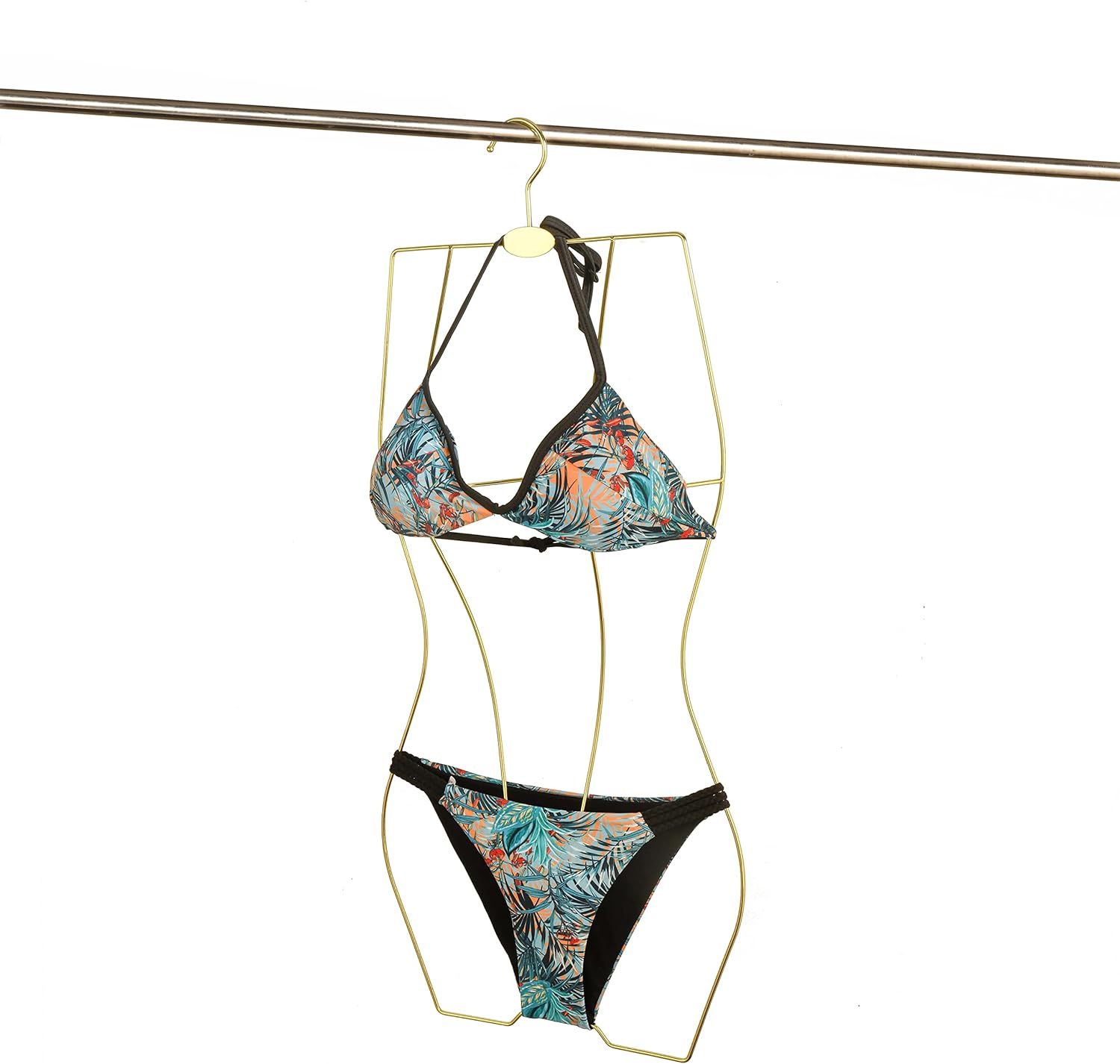 Gold Full Body Shape Metal Wire Swimwear Swimsuit Display Hangers for Dress，Bikini，Lingerie Hangers(10 Pack ，Gold)