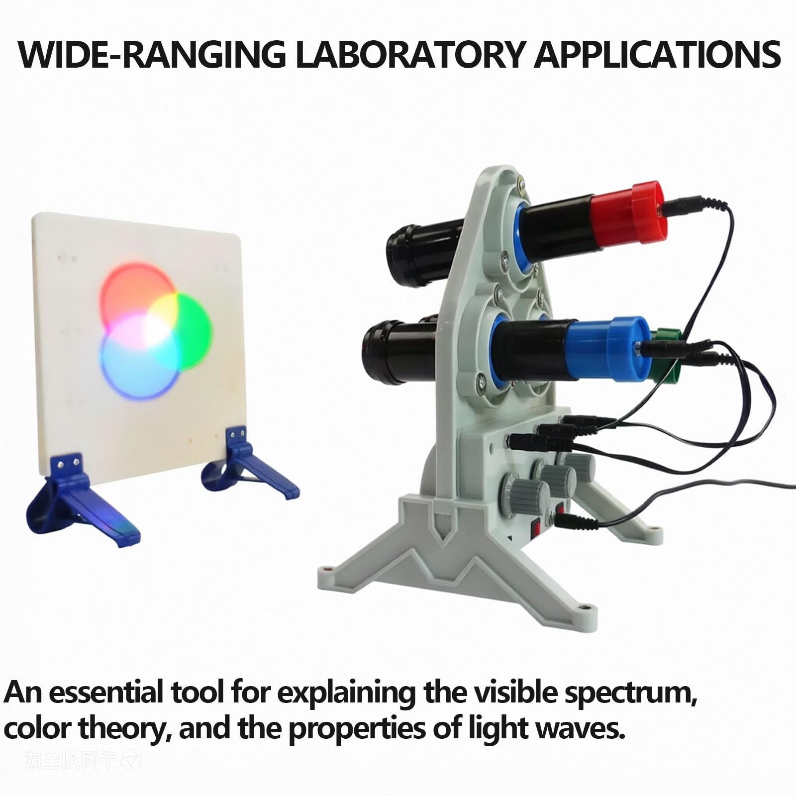 DREI-primärfarben-lichtdemonstrator, RGB-DREI-primärfarben-lehrdemonstrationslampe Mit Projektionsfläche, Lichtquellenrichtung Und -intensität Einstellbar, Für Lern- Und Laborzwecke