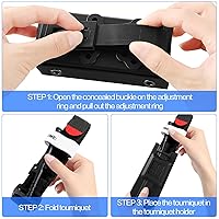 Vista 5 de Soporte para torniquete, estuche para torniquete para torniquetes CAT Gen 7 o mayores, funda rígida para torniquete para cinturón de servicio