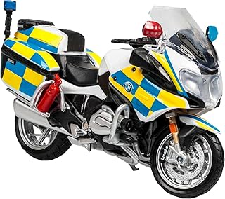 Maisto AUTHORITY POLICE Motorbike - 1:18 Scale - Incredibly Detailed Die-Cast Replica Collectible Model Motorcycle