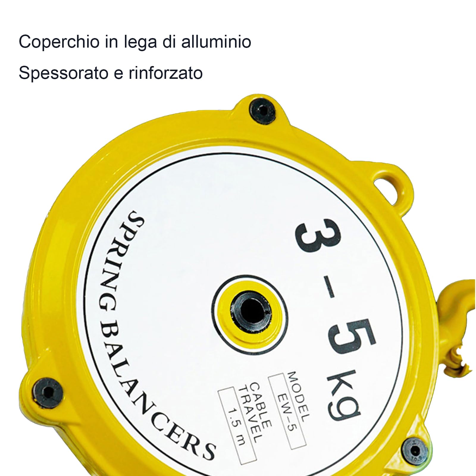 Stroke 1,5 m Spring Balancer con tenditore autobloccante Torre Autobloccante Spring Balancer Copertura in lega di alluminio Gancio in acciaio legato (dimensioni: 1-3KG)