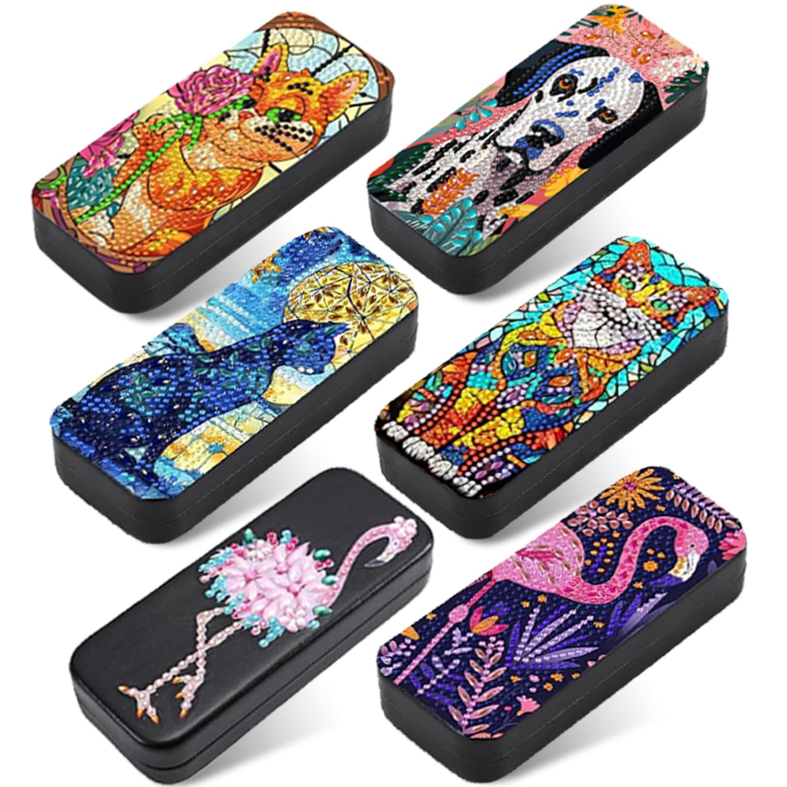 Leatrice Diamond Art Kits Women's Sunglasses Case, Faux Leather (16.2 x 5.4 x 3.5 cm), 6 Pieces, X-Large-image-25
