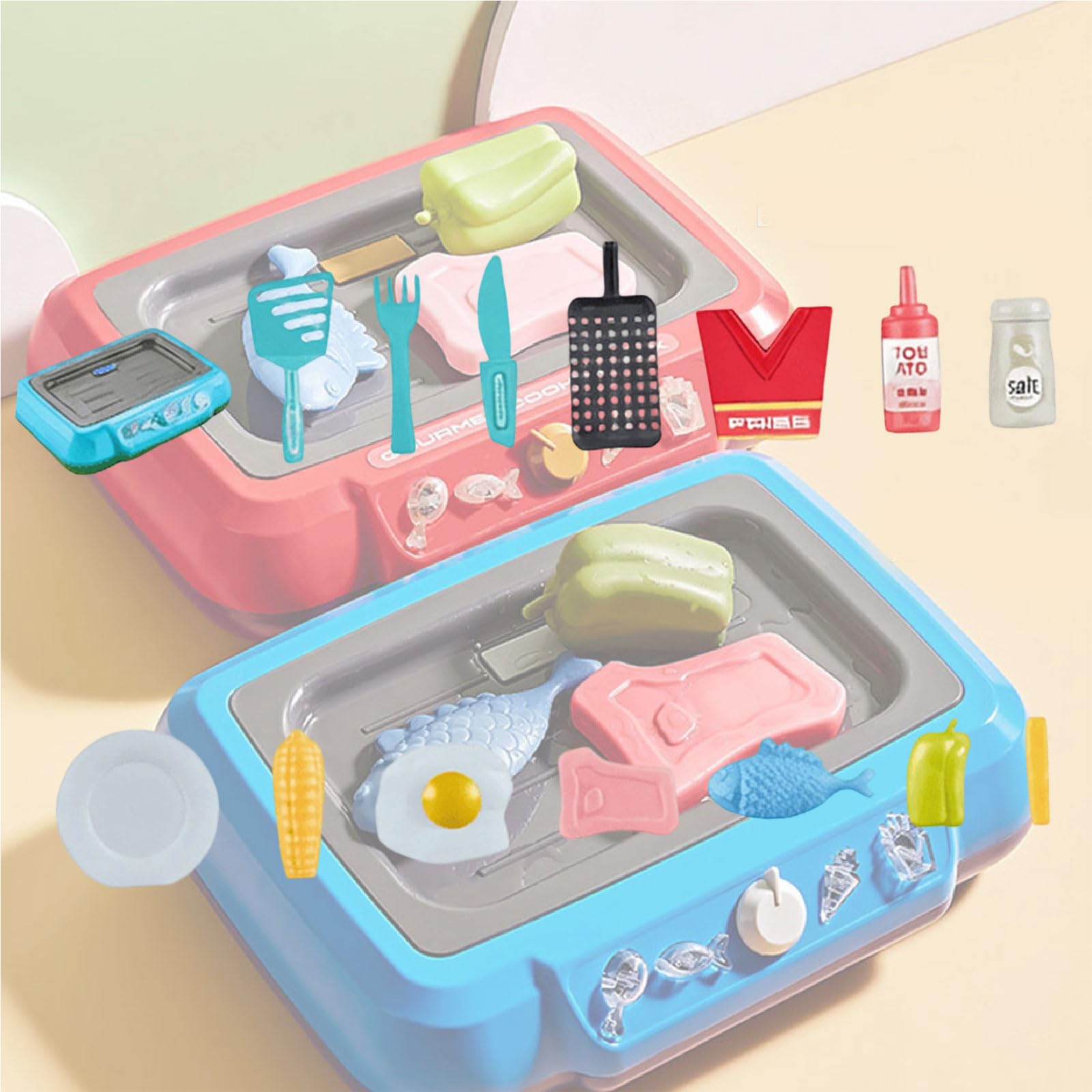 Giocattolo da cucina multifunzionale per giocare per bambini, tra cui funzioni di gioco di ruolo e modello ABS per un uso sicuro e duraturo, giocattolo educativo interattivo