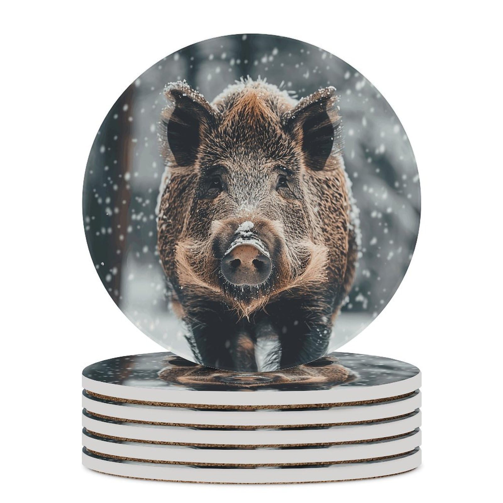 Dessous de verre céramique antidérapant lot de 6 contre les taches sur table basse
