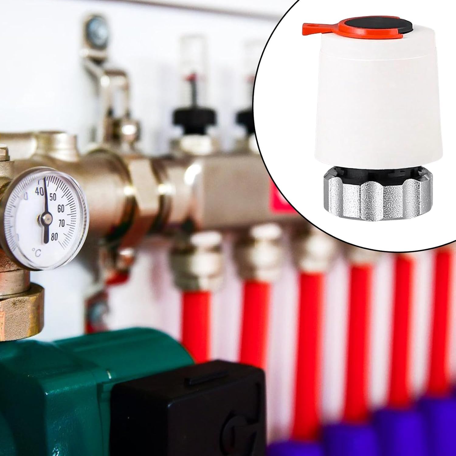 Stellantrieb Fussbodenheizung 230v 2 Stück , M30x1,5 (Stromlos Geschlossen) Thermischer Stellantrieb Thermoelektrischer Stellmotor Stellmotor Fussbodenheizung Fußbodenheizung Ventil Stellantrieb Stellantrieb Fußbodenheizung 230v