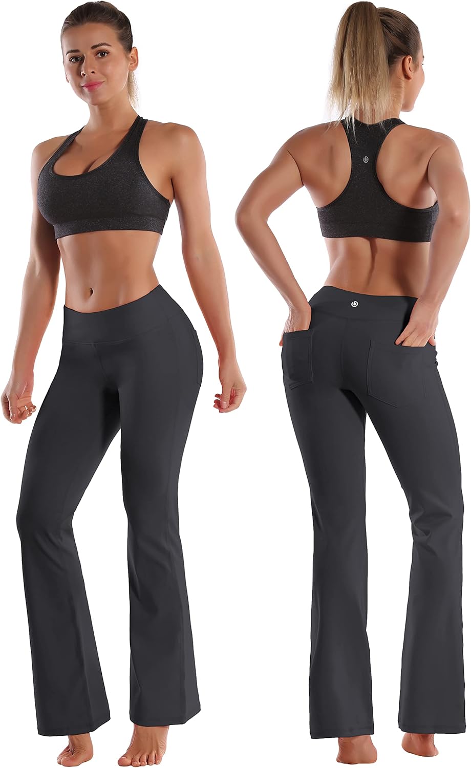 BUBBLELIME 29"/31"/33"/35" 3 Styles Women's Bootcut Yoga Pants Basic/Back Pockets High Waist Workout Tummy Control Flare - Image 3