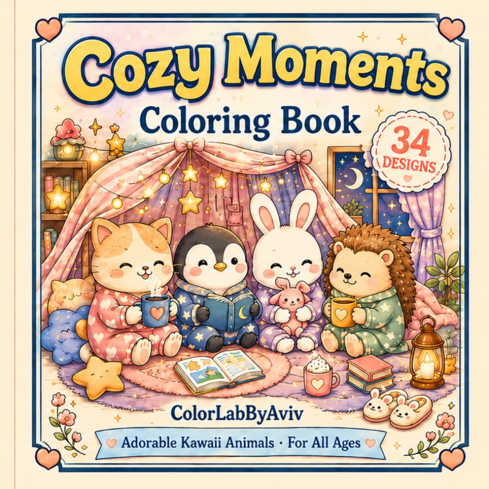 Cozy Moments Coloring Book