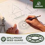 Kingsyard Wild Bird Feeder for Outdoors Hanging, No-Waste Tray with Seed Guard & Circular Perch, Garden Yard for Cardinal Finch, 4 lb Large Capacity, Green