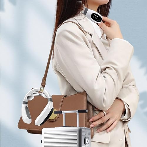 Miniatura 7 de Masajeador de cuello con calor para aliviar el dolor de cuello y la tensión, masajeador eléctrico inteligente con 3 almohadillas de masaje, diseño