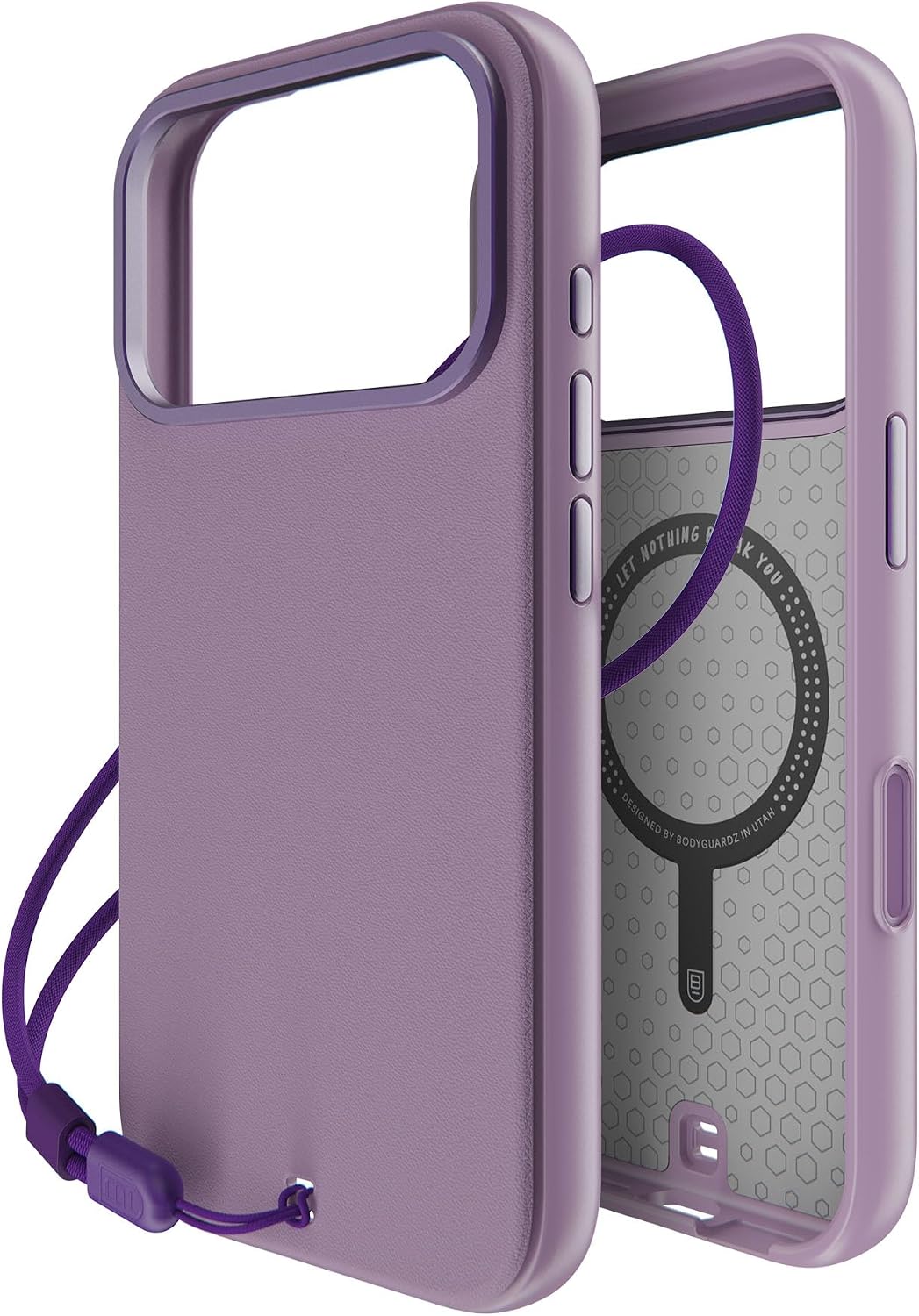 BodyGuardz Pulse Compatible with iPhone 17 Pro Case - Shockproof 16 ft Drop Rating - Compatible with MagSafe - Directional Sound Ports - Responsive Buttons (Amethyst Purple)
