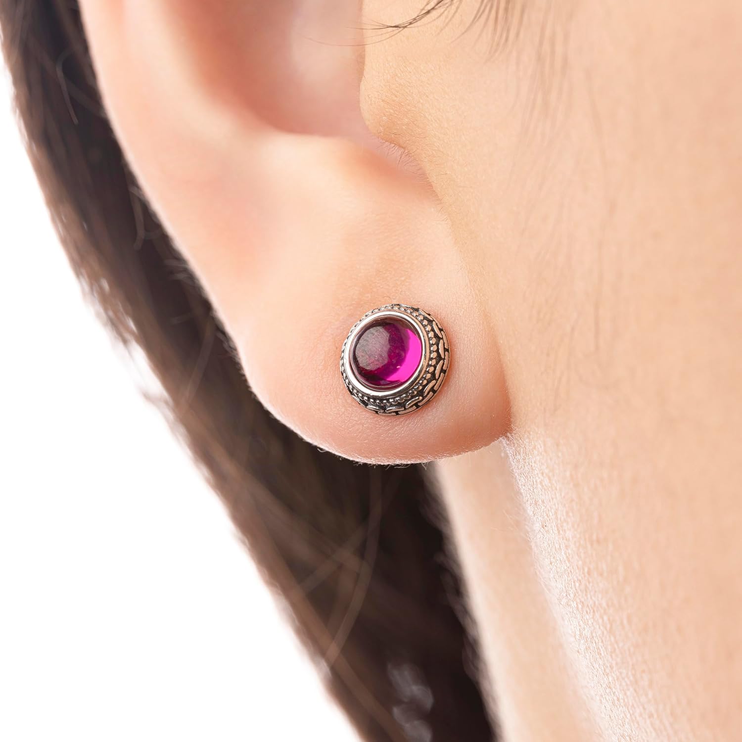 Aesthetic Crystal Birthstone Silver Earrings Meaningful Gift Jewelry for Her Women Fashion Western 925 Vintage Boho Handmade Beauty Personalized Unique keenove - Image 2