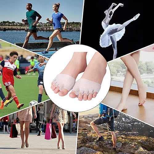 Miniatura 6 de Almohadillas metatarsianas cojines de bola de pie separadores de dedos de gel espaciadores de dedos almohadillas de puntera sin dedos para
