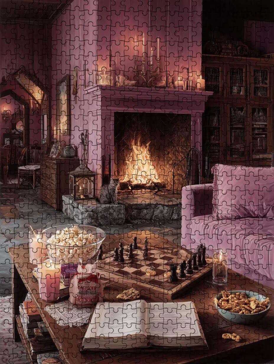 Flammen MöBel Puzzle 5000 Teile Erwachsene, Jigsaw Puzzle 5000 Teile, Komplex Herausfordernd Puzzles, Familie Aktivität Spiele, Impossible Klassische Puzzles, für Wanddekoration und Geschenke FNKL2575