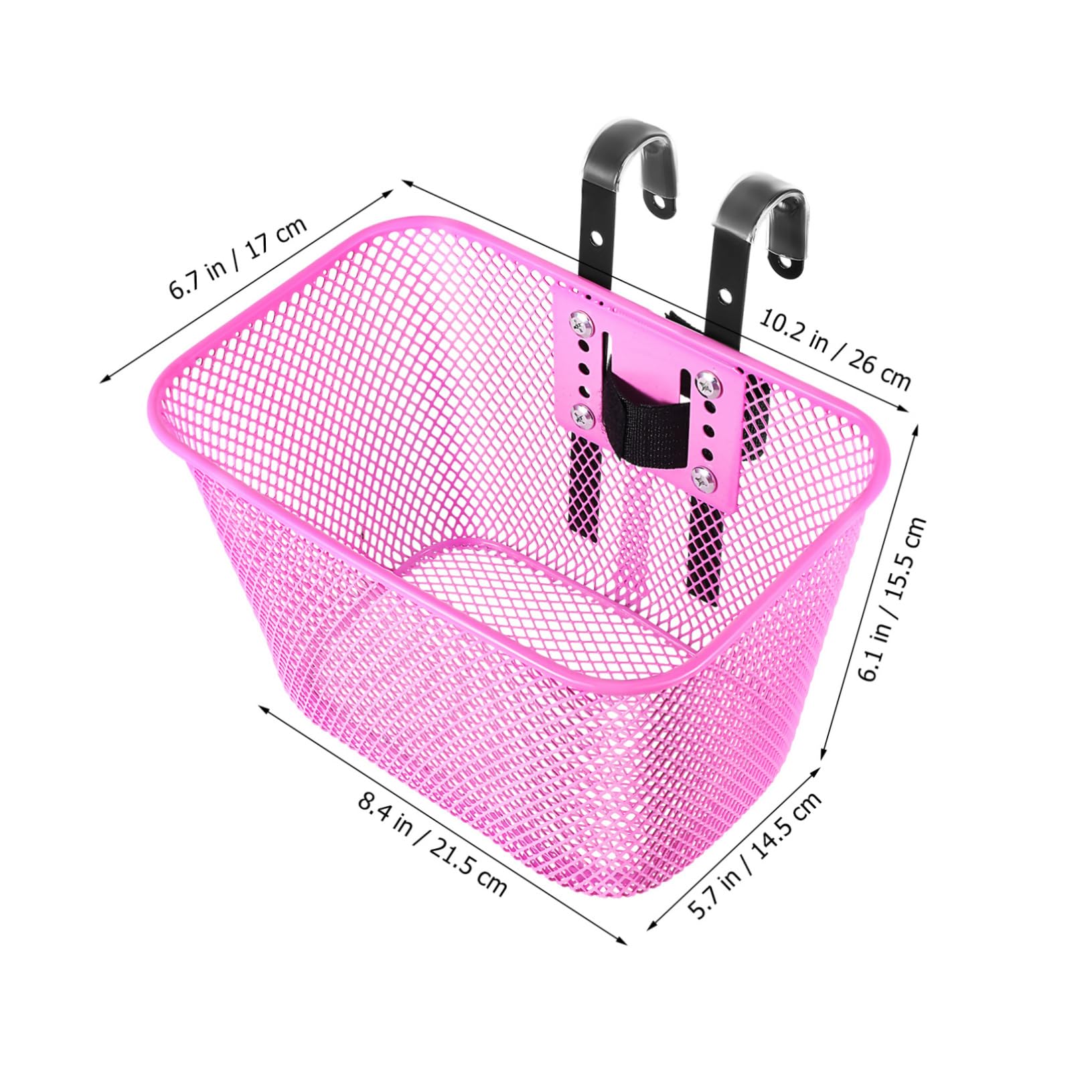 GOOHOCHY Front Bike Basket for Women Sturdy Mesh Holder with Hooks for Handlebar Storage for Cycling Shopping and Travel