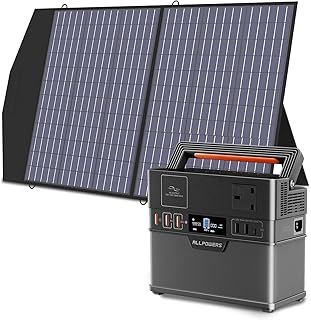 ALLPOWERS Portable Power Station 300W / 288Wh Solar Generator Camping Generator with 1x100W Foldable Solar Panel Included for Outdoors Camping Travel Fishing Emergency Power Supply Backup