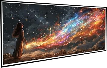 Diamond Painting Woman Diamond Art Kits for Adults, DIY 5D Dimond Art Paintings Starry Sky Wall Art Mosaic Kits, 12x24inch Paint by Numbers Crystal Arts & Crafts Canvas Painting for Room Decor N3-980