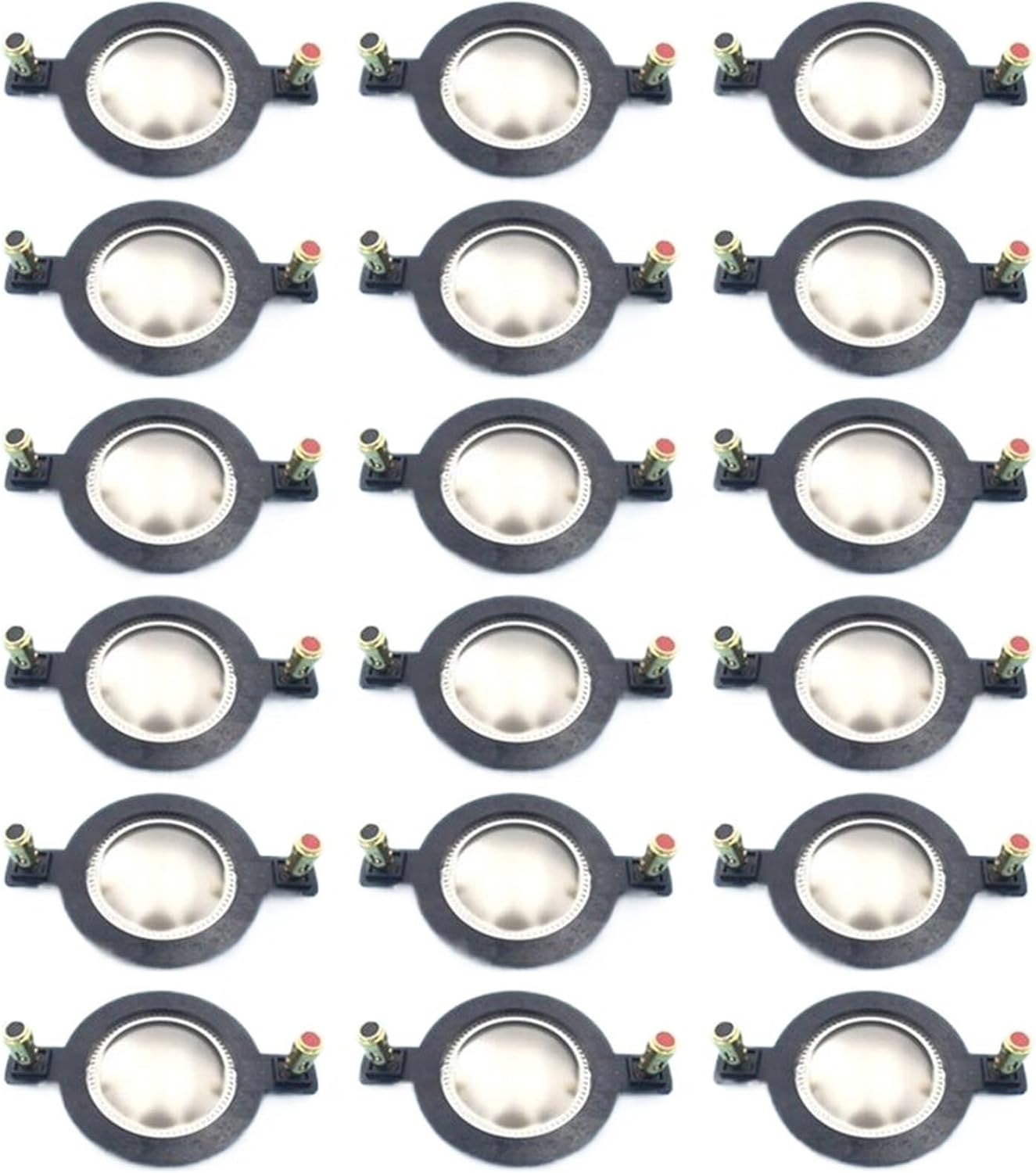 18PCS 44.4mm 44.5mm Part Components Speaker Dome Diaphragm Replace 8 ohm(Pure Aluminum Round)