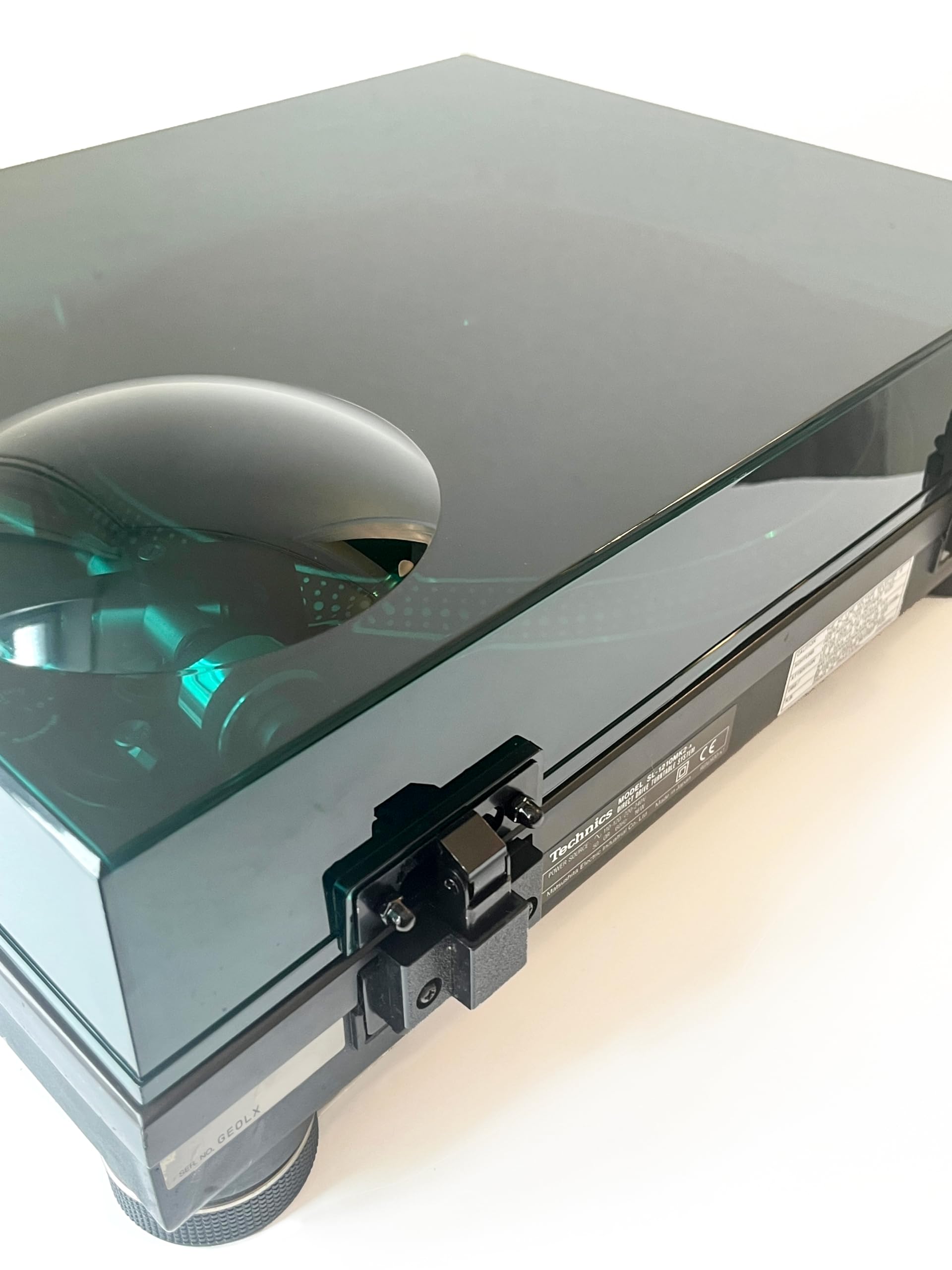 Copertura Antipolvere Verde + Cerniere Nere per Giradischi Technics SL-1200 e SL-1210, Angoli Regolabili 20°-90°, Giradischi MK LTD GR, Mondecks di Seconda Generazione