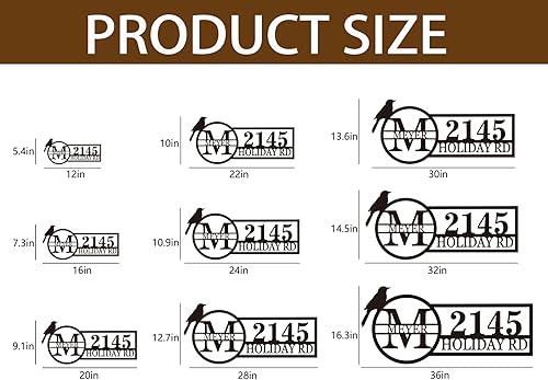 Miniatura 3 de Números de casa para números de dirección exteriores para casas, letrero de dirección personalizado con pájaros, letrero de número de casa