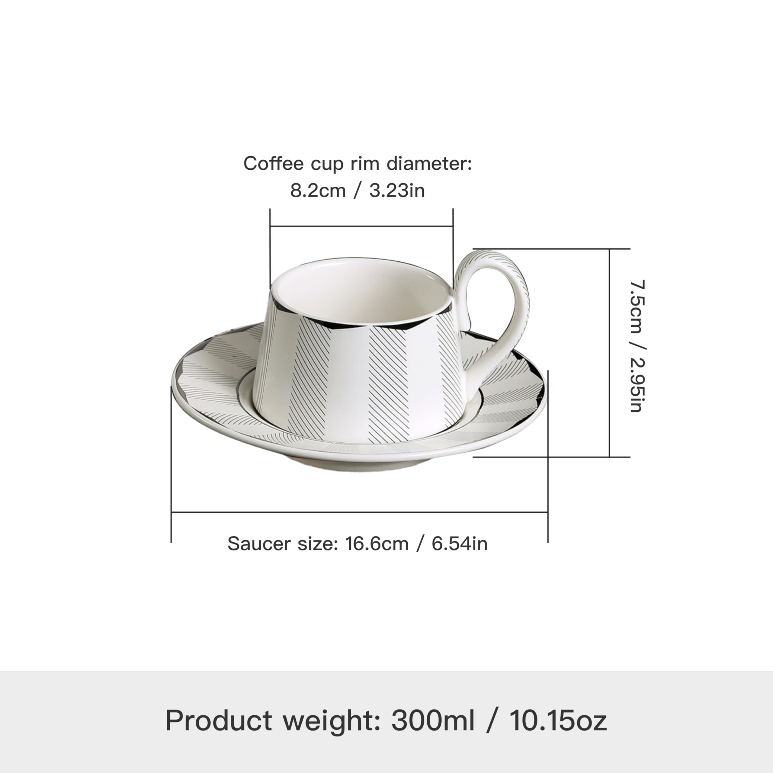 kubek do kawy - ceramiczny kubek do kawy do domu popołudniowa herbata kwiat herbata filiżanka 300 ml idealny do cappuccino i latte, idealny na popołudniowe spotkania herbaciane i różne okazje