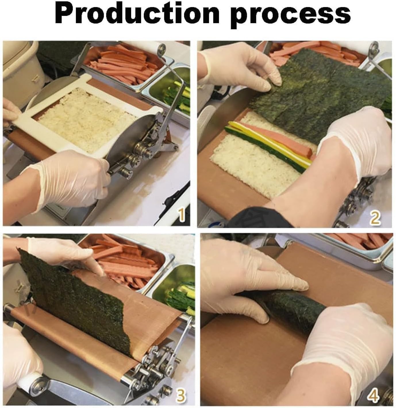 Ręczna okrągła maszyna do zwijania sushi, zestaw do robienia sushi ze stali nierdzewnej, szybkie prototypowanie, oszczędność czasu, dla restauracji, bar przekąskowy