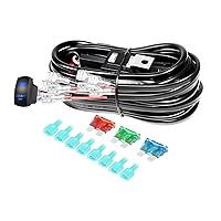 Vista 13 de RIGIDON Kit de mazo de cables de barra de luz LED, interruptor basculante de 12 V, 18 AWG, relé de alimentación, cable automotriz para barra de luz