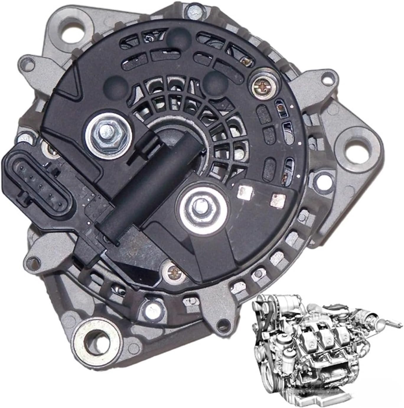 Alternator Compatible For Mercedes 24V 80A 0124555001 0124555002 0124555004 0124555022 OM501 OM502 TRUCK FLYERSAUTO 0124555032 Automotive Replacement Alternators