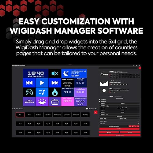 Miniatura 3 de G.SKILL WigiDash - Panel de comando para PC, pantalla táctil de 7 pulgadas, hasta 20 (5 x 4) cuadrícula de widgets, teclas de acceso directowidgets