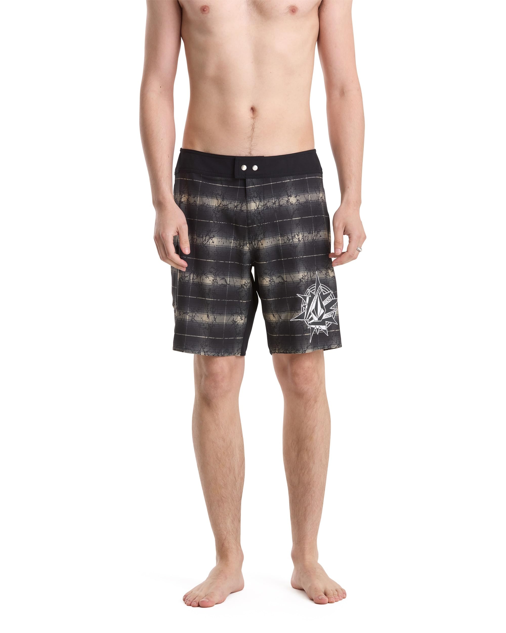 Volcom 45,7 cm (18 Zoll) Herren-Boardshorts, elastische Badehose mit Kordelzug, Taille und Gesäßtasche, 1 Stück