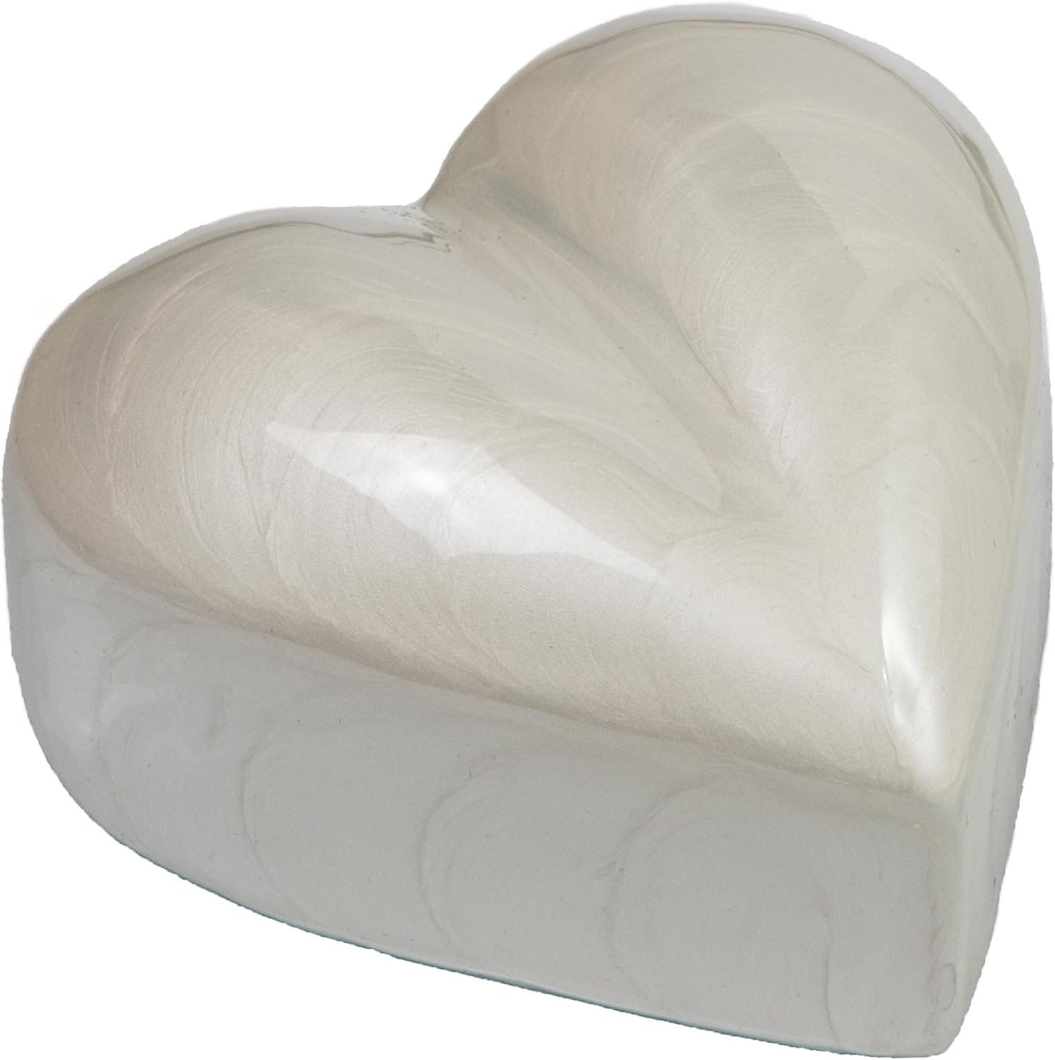 Urn for Ashes Funeral Cremation Memorial Keepsake Heart Love Urns Decorative Alloy (Silver, 5") RHM01-02