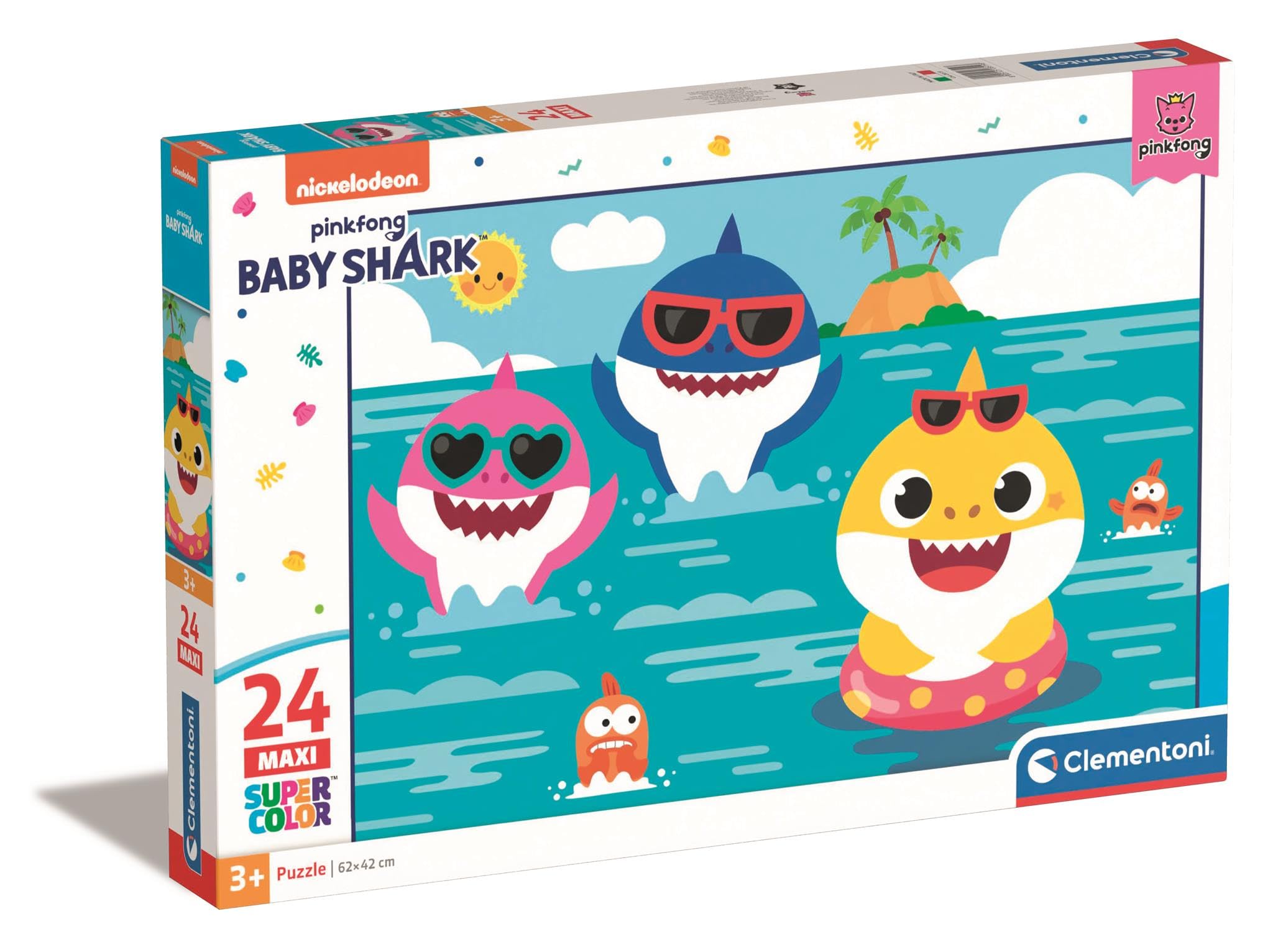 Amazon.com: Clementoni 28519, Baby Shark Supercolor Puzzle for