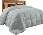 Insert de couette Utopia Bedding taille reine, couette grise matelassée avec onglets d'angle, couettes alternatives en duvet matelassées taille reine 88 x 88 po (Gris)