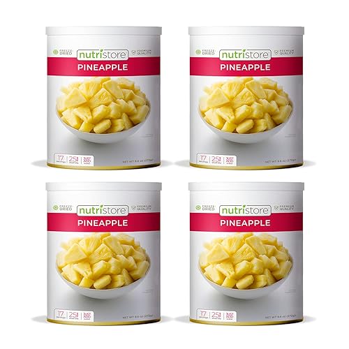Nutristore Piña liofilizada Bocadillo saludable perfecto Almacenamiento de alimentos de supervivencia de emergencia de frutas a granel Sabor y